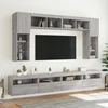 Zidni TV ormarići LED 2 kom siva boja hrasta 60x30x40 cm