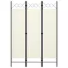 vidaXL Paravan 3-delni kremno bel 120x180 cm