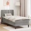 vidaXL Konstrukcija postelje Svetlo siva 80 x 200 cm Žamet