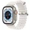 Apple Watch Ultra (GPS + Cellular) 49mm Titanium Case with White Ocean Band - Titanium