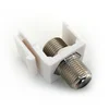 Keystone module with F/F (barrel) socket, white, 10 pieces