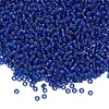 Kašaste perle (seed beads) 2 mm tamno plava srebrna linija