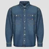 Dickies MECHANIC DENIM SHIRT LS KHAKI TINTED BLUE Modra