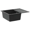 Umivaonik Crna 620 x 500 mm 80% kvarc i 20% smola