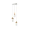 Luster na sajli WOODNEST 3xE27/15W/230V borovina/krem