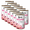 Konzerva Brit Paté & Meat PUPPY, 12x400 g