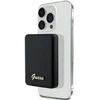 Guess Induktivna prenosna baterija 15W MagSafe 5000mAh črne barve