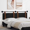 vidaXL Visoki naslon za glavo Črna 180 x 40 cm Konstruiran les
