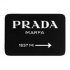 Črna žametna kopalniška preproga 60x100 cm Prada – Mila Home