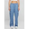 Womens Denim Cargo Pants - Blue