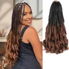 Sintetyczne włosy do warkoczy Kodrasti French Curl 60 cm 8 pakietów czarno-brązowe miękkie kręcone do boho braids box braids goddess locs