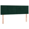 Vidaxl Posteljno vzglavje temno zelena 144x5x78/88 cm žametna