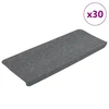 Samoljepljivi otirači za stepenice 30 kom sivi 65x24,5x3,5 cm