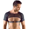 Svenjoyment Open Chest Crop Top with Short Sleeves 2161893 Black S
