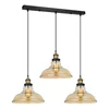 ITALUX MDM-2381/3 GD+AMB - Luster na sajli HUBERT 3xE27/40W/230V