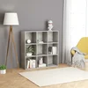vidaXL Knjižna omara betonsko siva 98x30x98 cm iverna plošča