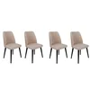 Hanah Home Set stolica Tutku-306 V4, 75x62x102 cm, 4 komada, Krem
