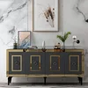 HANAH HOME Komoda Karya Anthracite Gold