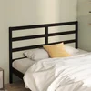 Vidaxl vidaXL Vzglavje postelje črno 126x4x100 cm masivni borov les
