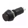 Taster plastični 3A/250V crni okrugli, fi=12mm