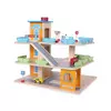 ECO TOYS Drvena garaža sa stazom i liftom+automobili