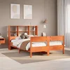 Krevet s regalom za knjige bez madraca 140 x 190 cm od borovine