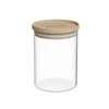 Container, borosilicate glass, O9,5cm, 700 ml, with bamboo lid - Zokur