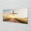 tulup.si Slika na steklu Plane zahodno mesto 120x60 cm 2 obešalnika