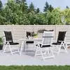 Set Jastučića za Stolicu s Visokim Naslonom 4 pcs Melange Crna