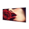 tulup.si Slika na steklu Rose ženska usta 120x60 cm 4 obešalnika