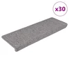 Vidaxl Samolepilne preproge za stopnice sisal 30 kosov 65x21x4 srebrne
