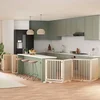 vidaXL Ograda za pse z vrati zložljiva 10 panelov 800 cm topolovina