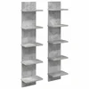 vidaXL Stenska polica 2 pcs Betonsko siva 22 x 15 x 100 cm