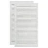 Vidaxl Vrata za omarico z letvicami 2 kosa bela 99,3x39,4 cm borovina
