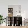 Preklopna ogradica za kućne ljubimce 4 pcs Crni Hrast