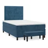 VIDAXL Box spring postelja z vzmetnico temno moder 120x190 cm žamet