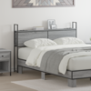vidaXL Headboard za shranjevanje z postajo za polnjenje Siva sonoma