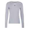 ADIDAS PERFORMANCE Funkcionalna majica TECHFIT Compression Training Long Sleeve siva/črna