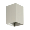 FARO 40536 - Zidna svetiljka SOLE 1xGU10/8W/230V, siva, rebrasta, uglasta