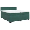 vidaXL vidaXL Box spring postelja z vzmetnico temno zelena 200x200 cm žamet, (21310683)