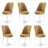 Hanah Home Set 6 trpezarijskih stolica Dexa Kapućino-Beli