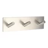 TENDANCE Kvadratna zidna kuka sa 3 kuke 3m 18 x 3 x 4,5 metalna, srebrna