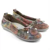 Mona Shoes Ženske baletanke, Kožne, Šarene