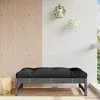 Vrtni stolček za noge siv 120x80 cm trdna borovina