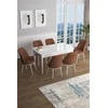 Hanah Home Set Trpezarijski sto i 6 stolica Han, Terakota