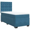 Box spring krevet s madracem plavi 90x200 cm baršunasti