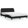 Krevet s madracem Dover crni 120 x 200 cm od tkanine