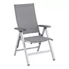 Kettler KETTLER CIRRUS nastavljiv zložljiv aluminijast vrtni stol, srebrno-siv, 150 kg