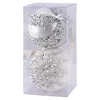 icy lux novogodišnja kugla set srebrno-bela 12cm miks 2k ( 780307 )