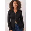 Trendyol Curve Ženska bluza Tbbaw26Af00044, Crna